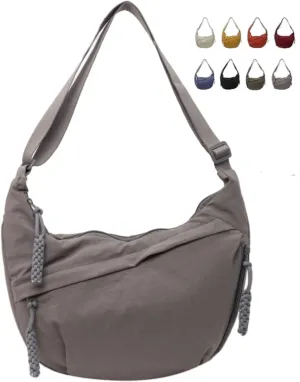 Limorence Women's Fashion Plain Color Nylon Crossbody Bag, Limorence Crossbody Bag, Inner Dumpling Bag Casual