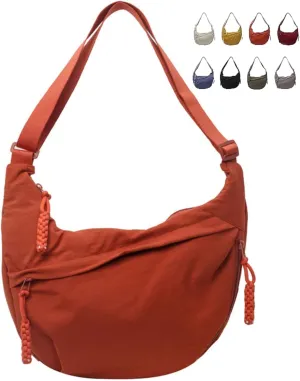 Limorence Women's Fashion Plain Color Nylon Crossbody Bag, Limorence Crossbody Bag, Inner Dumpling Bag Casual