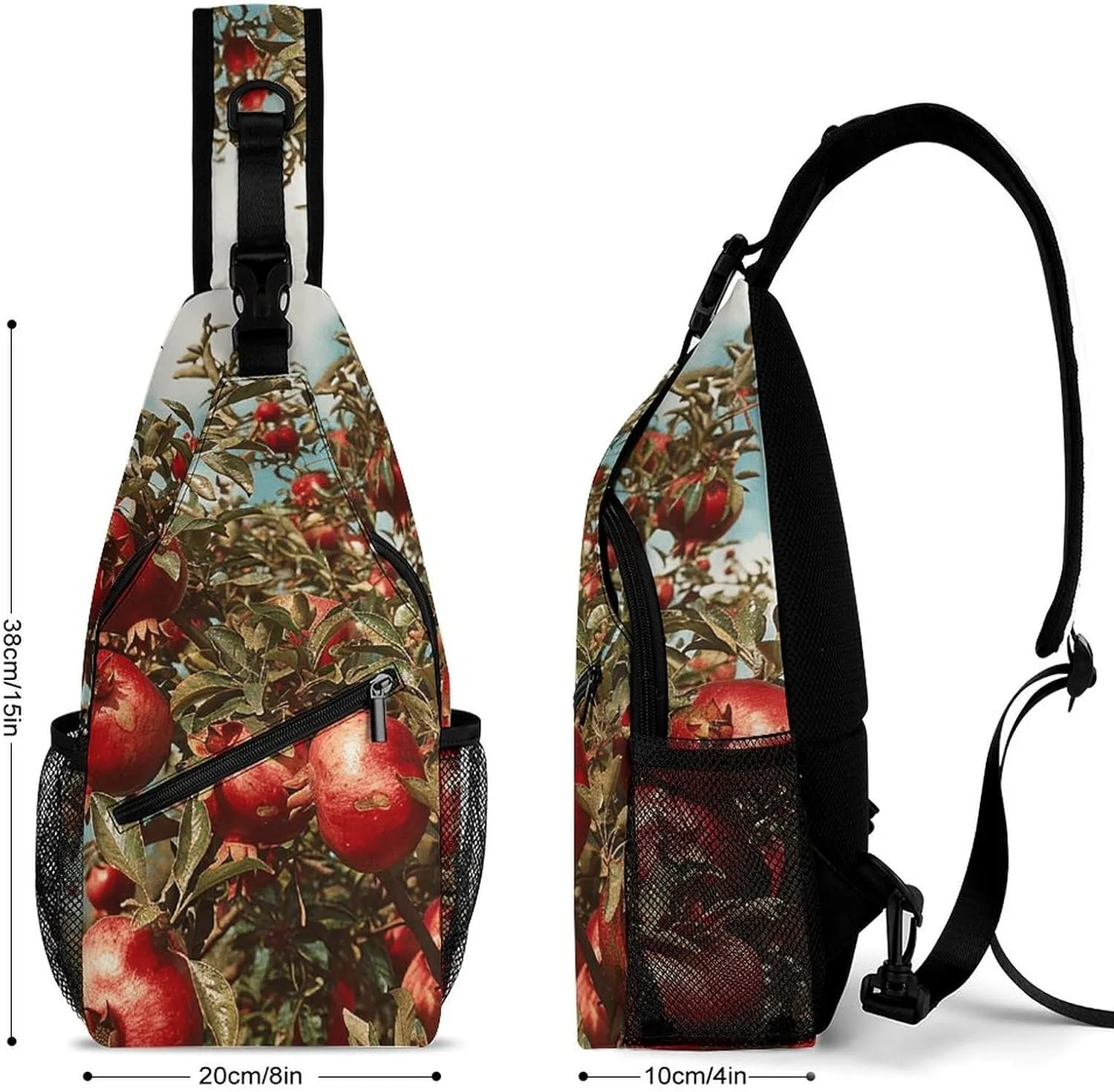 Linear Texture Beige Sling Bag Lightweight Crossbody Chest Pack Travel Shoulder Bag with Adjustable Strap