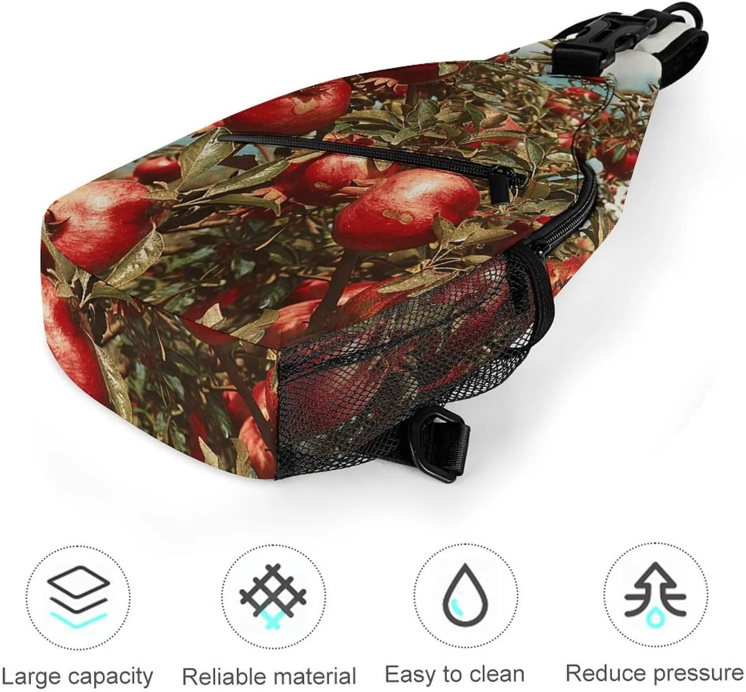Linear Texture Beige Sling Bag Lightweight Crossbody Chest Pack Travel Shoulder Bag with Adjustable Strap