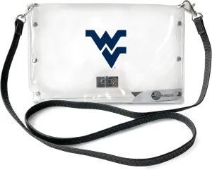 Littlearth NCAA Clear Envelope Purse with Black Fashion Strap