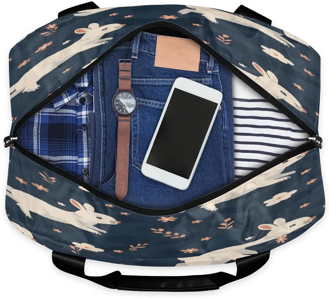 Lively Rabbits Travel Duffel Bag Dry Wet Separated Sports Tote Travel Duffle Bag Gym Workout Bag Women Travel Duffel Bag for Women, Travel, Gym, Work