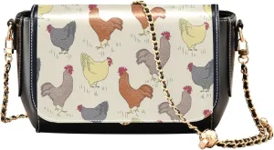 Llama Alpaca Cactus Cute Shoulder Leather Bags Black Women Crossbody Bag Purses Phone Handbags with Chain Strap