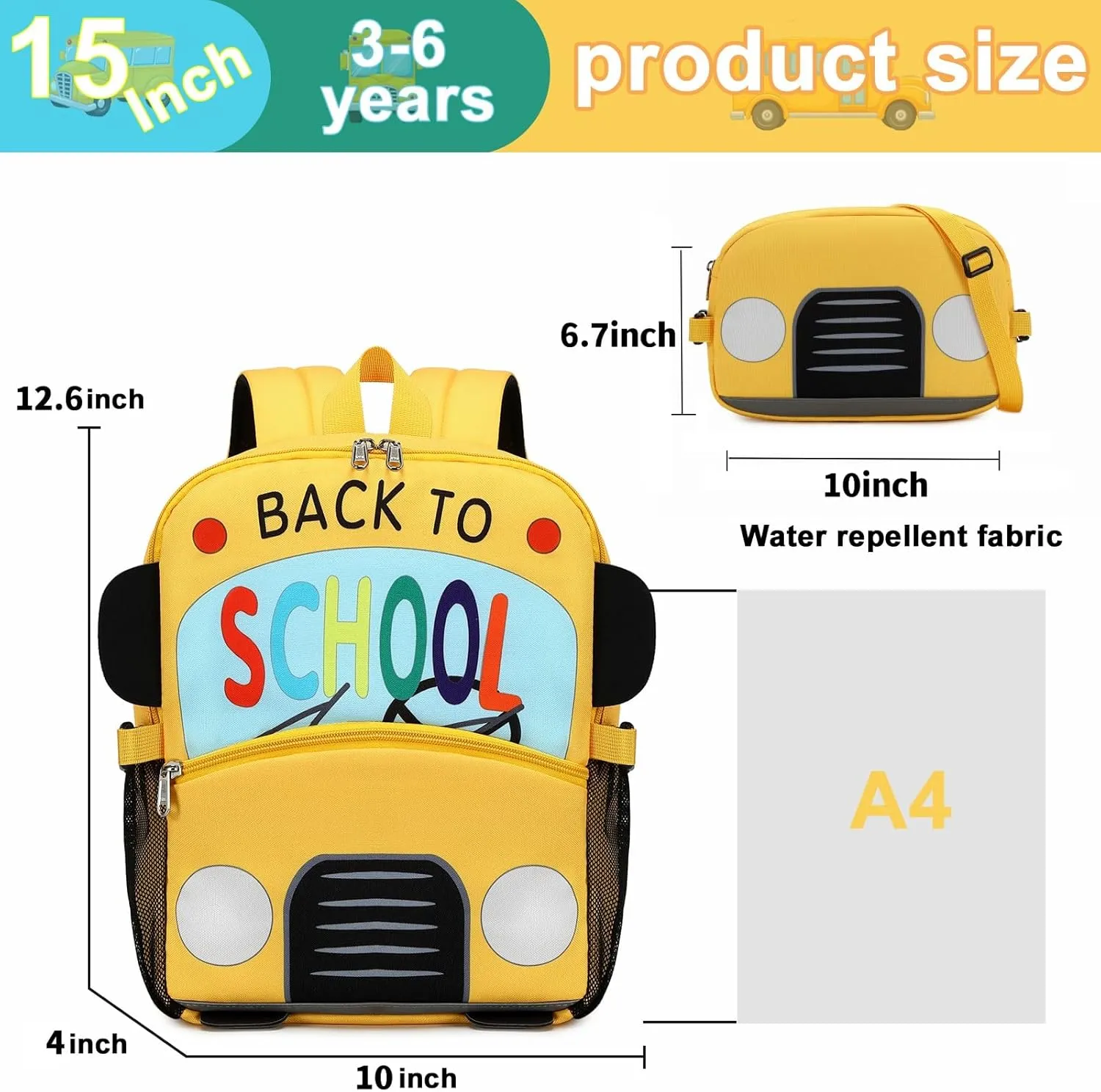 LOIDOU Backpack Boys Girls Preschool Backpacks for Kids School Bags Kindergarten BookBag Set Toddler Backpack with Lunch Box