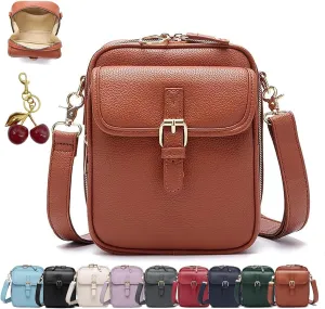LONGLUAN Collaborate Crossbody Leather Bag, Collaboraten1 Crossbody Leather Bag, Vegan Corium Crossbody with Card Slots
