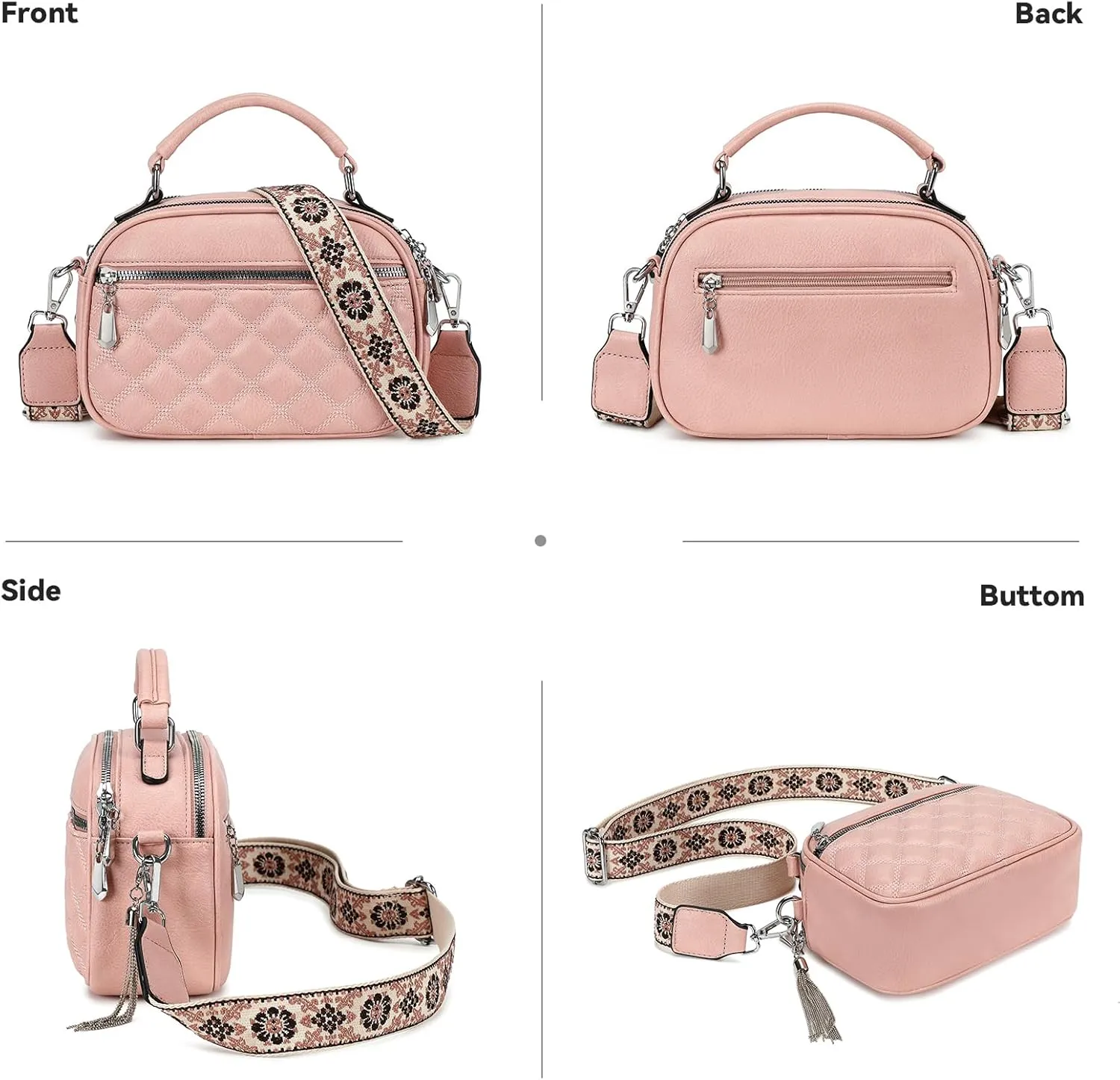 Love Deliver Crossbody Bags for Women Vegan Leather Shoulder Handbag Trendy Crossbody Purses with Adjustable Wide Strap