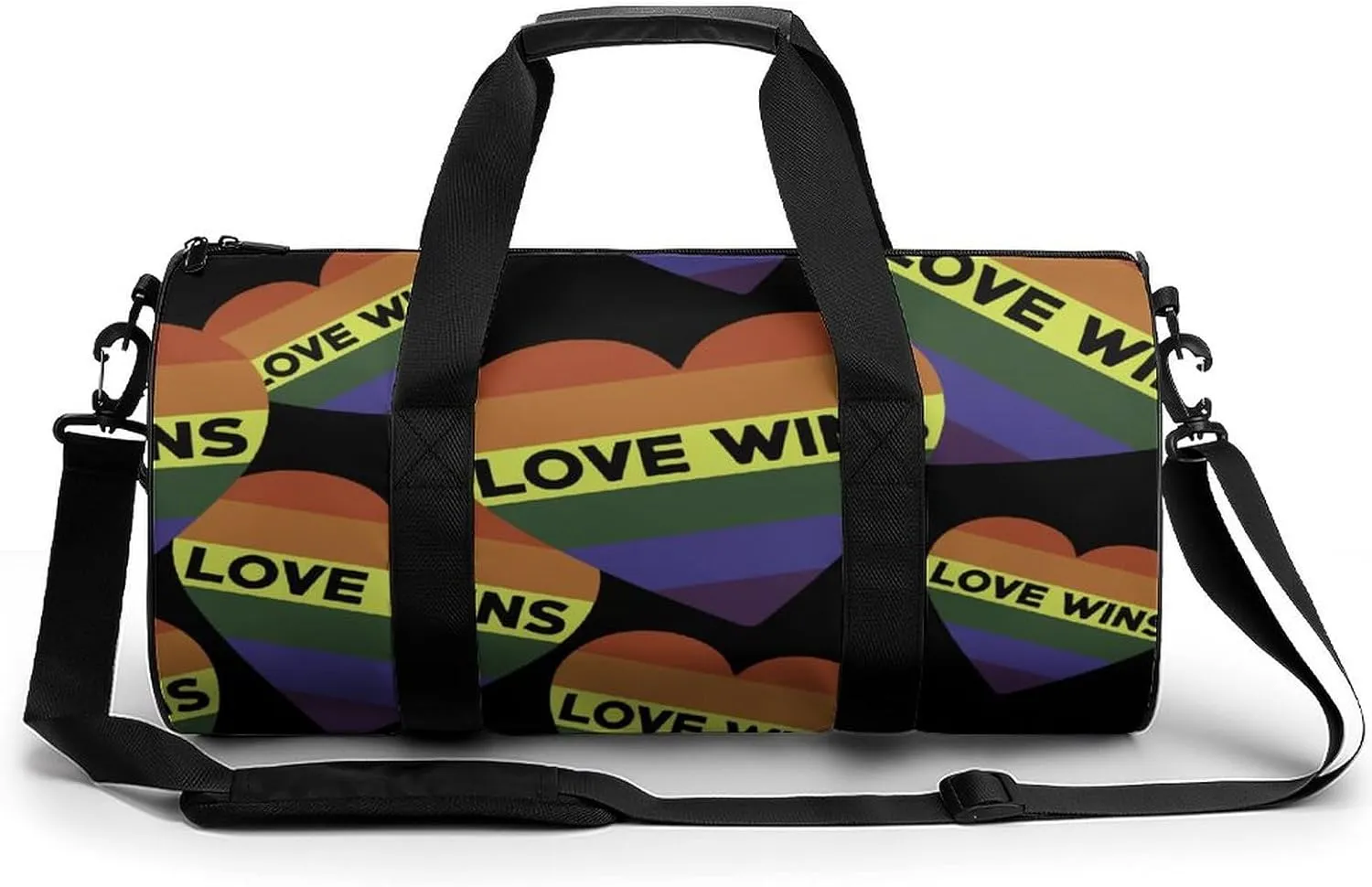 Love Wins Small Gym Bag for Men Women Swim Dance Travel Tote Duffle Bags with Shoulder Strap, style