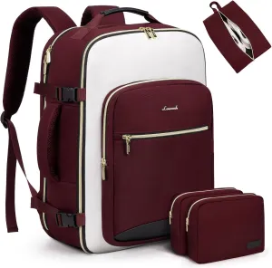 LOVEVOOK 40L Large Travel Backpack for Women Men, 17 Inch Carry on Backpack for Traveling on Airplane, Personal Item Travel Bag Airline Approved, Business Causal Weekender Backpacks