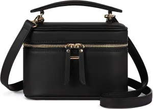 LOVEVOOK Crossbody Bag for Women, Top Handle Shoulder Pouch Purse Small PU Leather Satchel Handbag, Flap Box Bag for Ladies