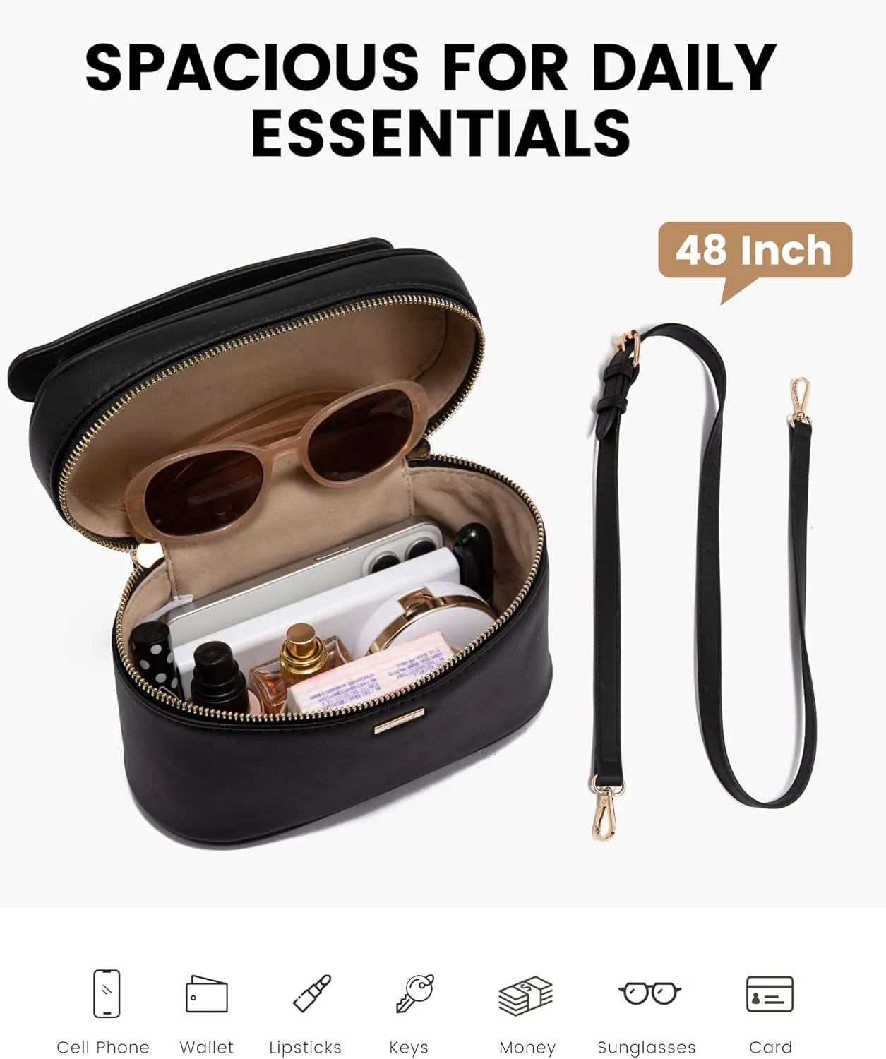 LOVEVOOK Crossbody Bag for Women, Top Handle Shoulder Pouch Purse Small PU Leather Satchel Handbag, Flap Box Bag for Ladies