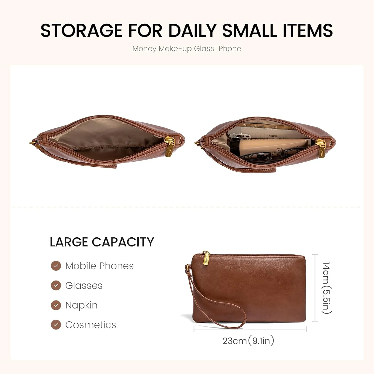 LOVEVOOK Laptop Tote Bag for Women, Vintage Leather Purse, Computer Briefcase, Waterproof Messenger Handbag Satchel Case