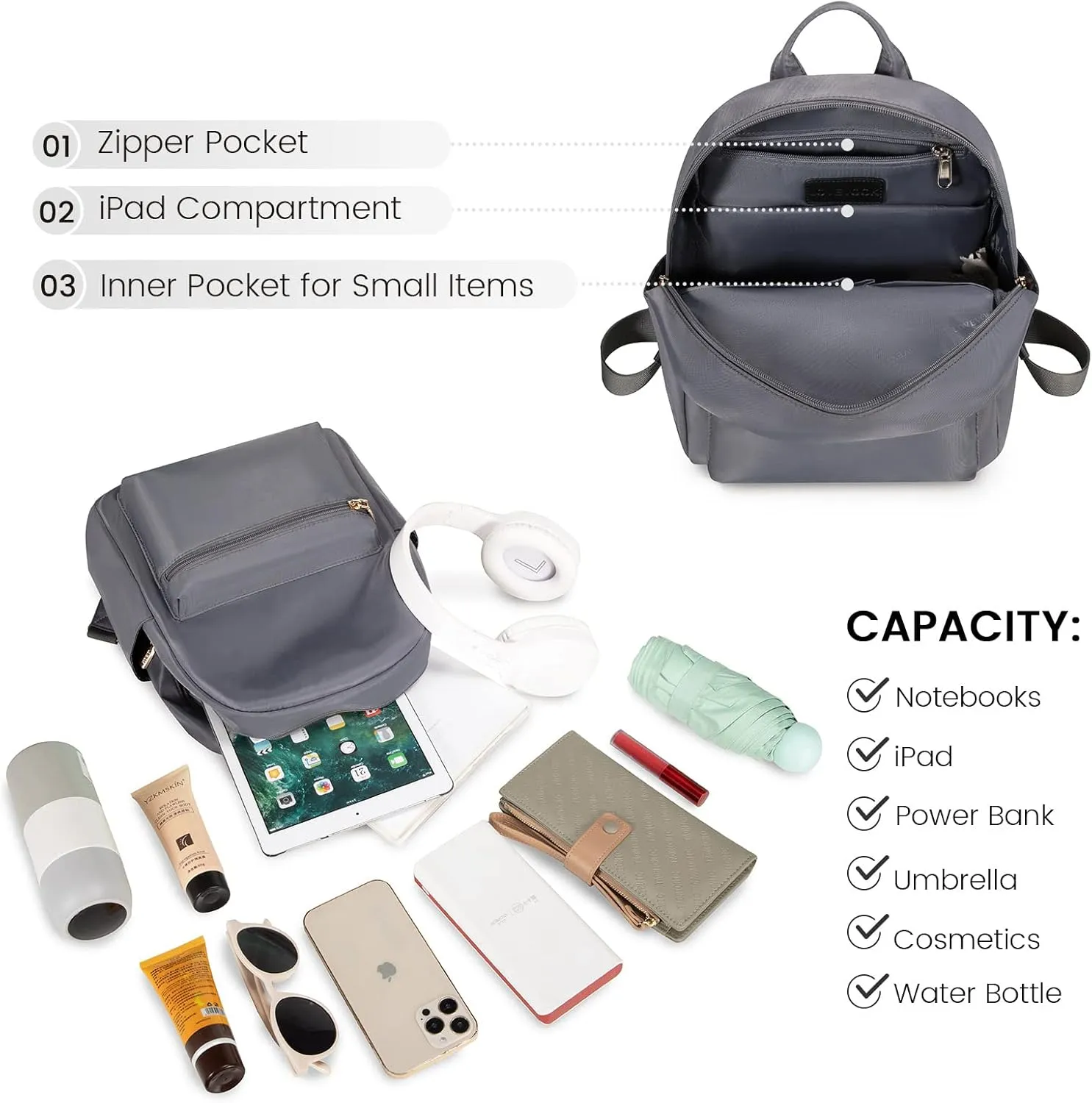 LOVEVOOK Mini Backpack for Women Light Weight Small Waterproof Backpack Purses Daily Backpack…