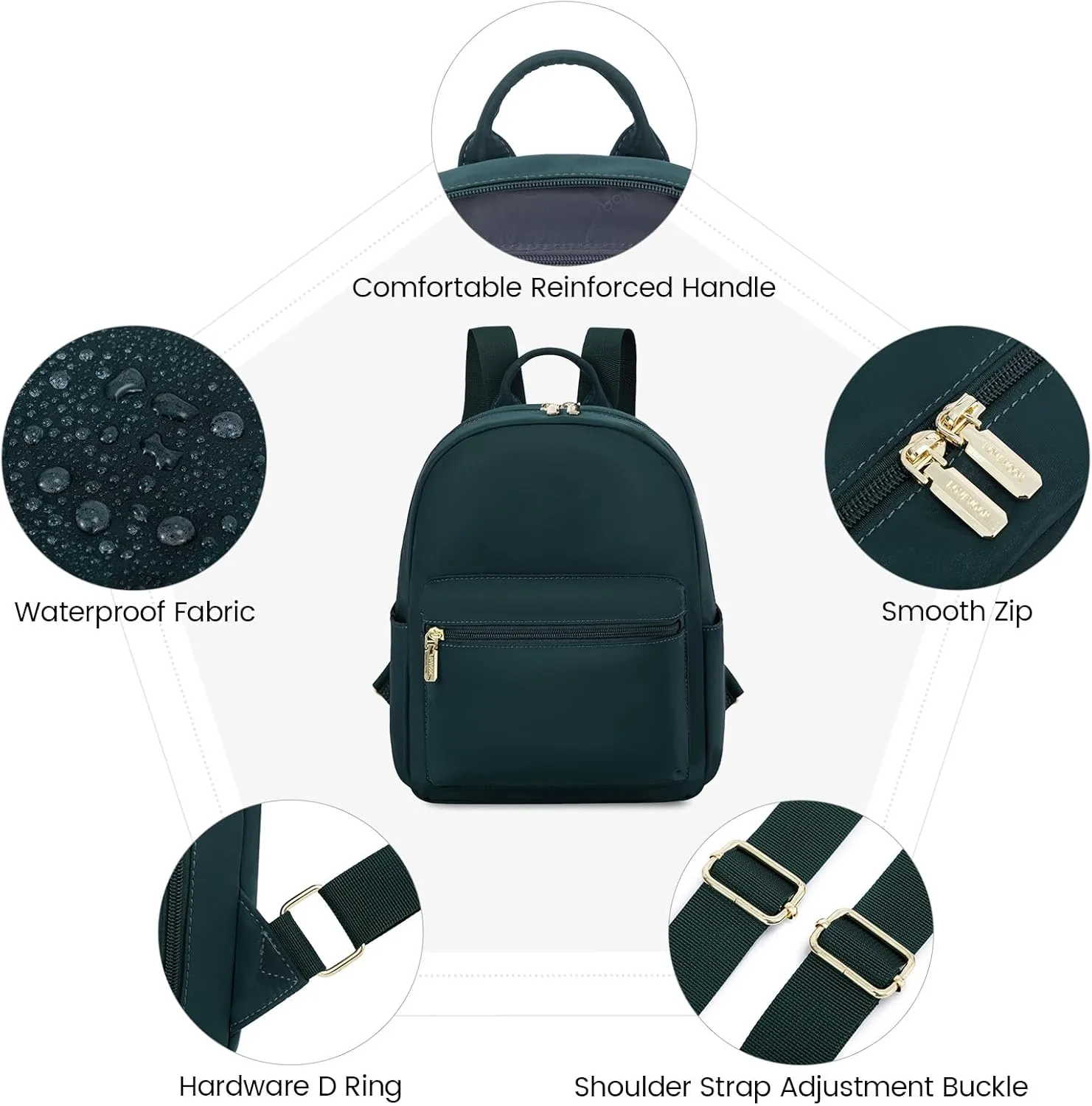 LOVEVOOK Mini Backpack for Women Light Weight Small Waterproof Backpack Purses Daily Backpack…
