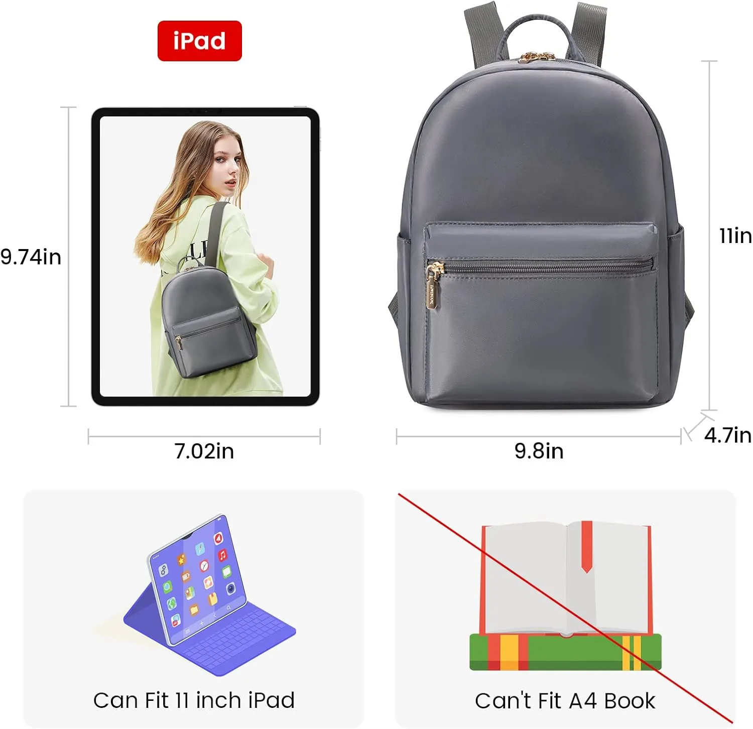 LOVEVOOK Mini Backpack for Women Light Weight Small Waterproof Backpack Purses Daily Backpack…