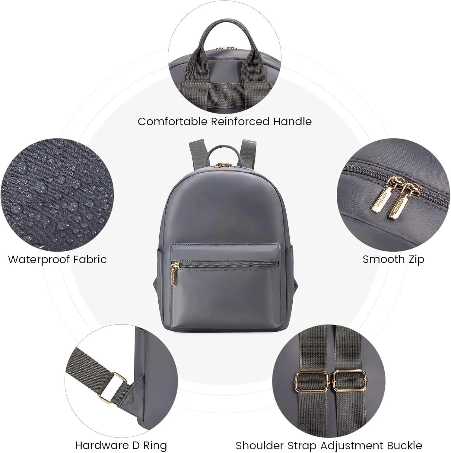 LOVEVOOK Mini Backpack for Women Light Weight Small Waterproof Backpack Purses Daily Backpack…