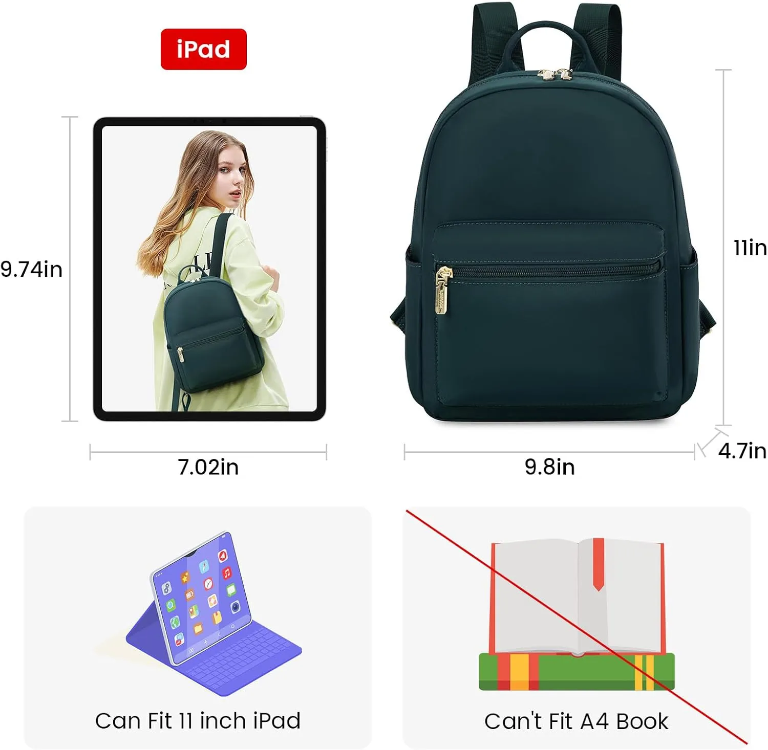 LOVEVOOK Mini Backpack for Women Light Weight Small Waterproof Backpack Purses Daily Backpack…