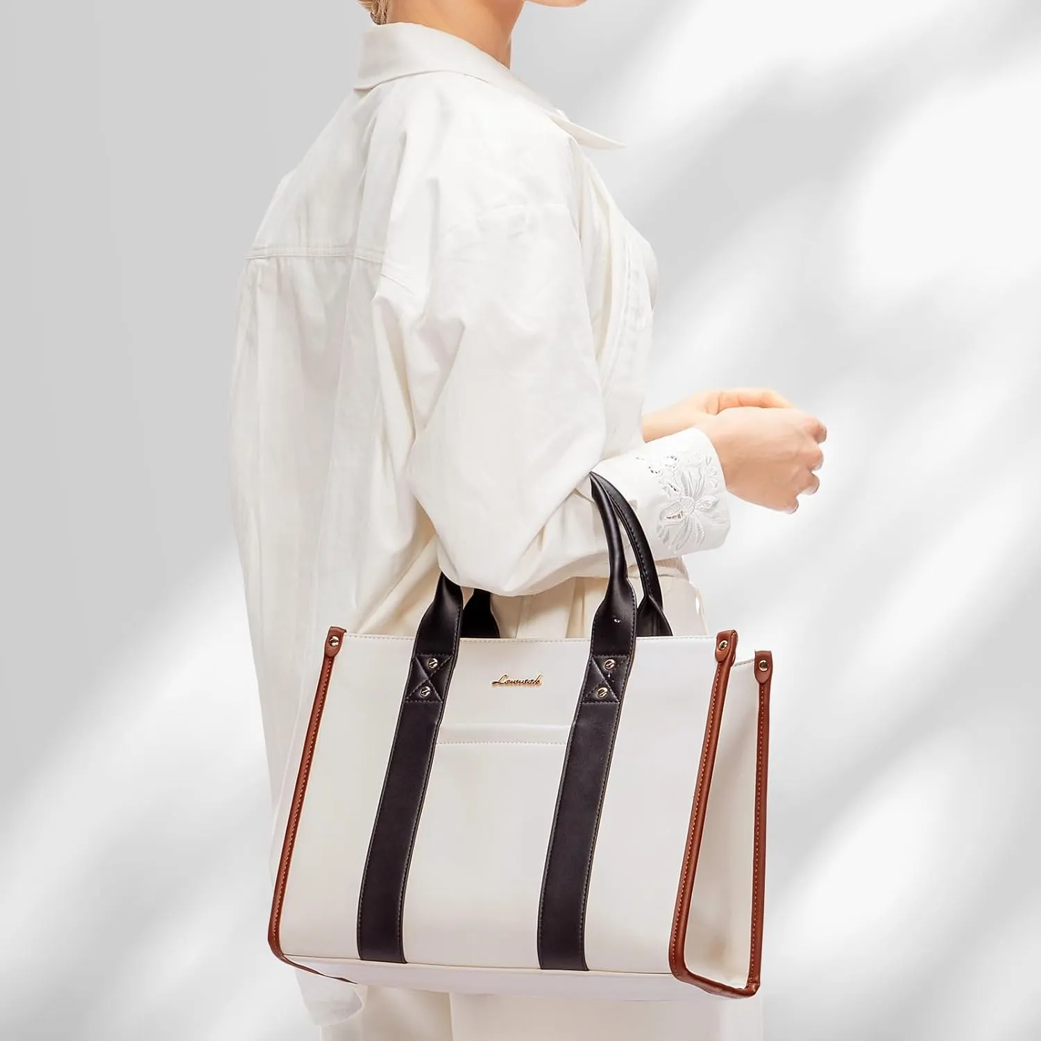 LOVEVOOK Purse for Women Leather Tote Bag Purse and Handbags, Satchel Shoulder Crossbody Top Handle Bags with Zipper