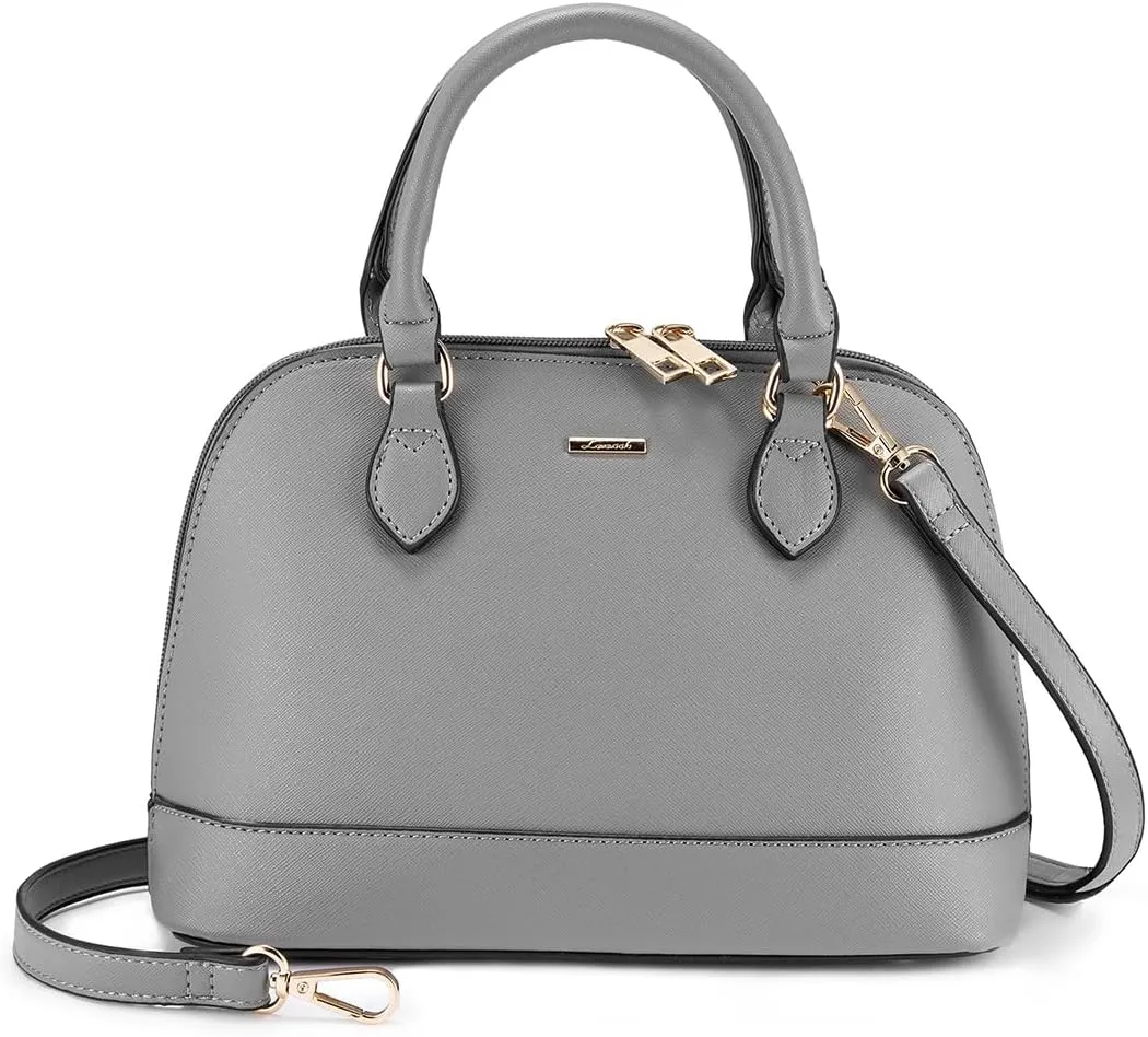 LOVEVOOK Purse for Women Small Crossbody Bags Classic Double Zip Top Handle Dome Satchel Bag