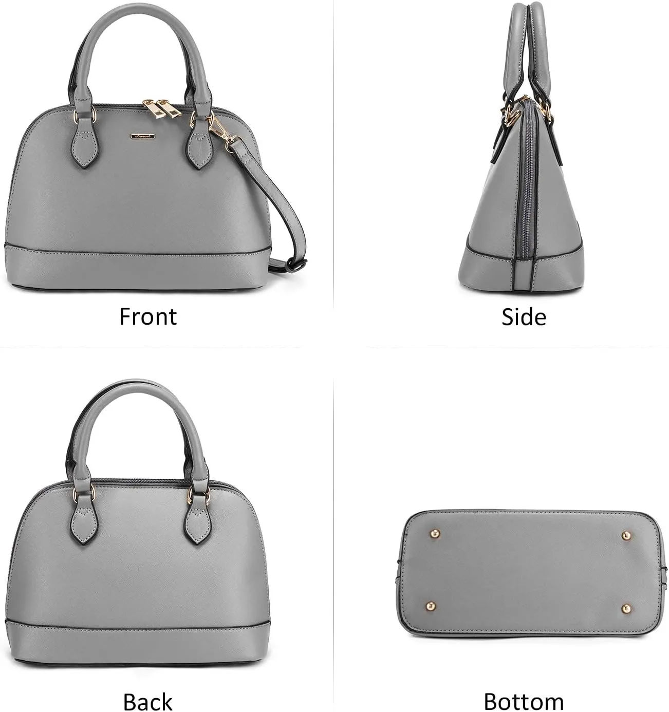 LOVEVOOK Purse for Women Small Crossbody Bags Classic Double Zip Top Handle Dome Satchel Bag