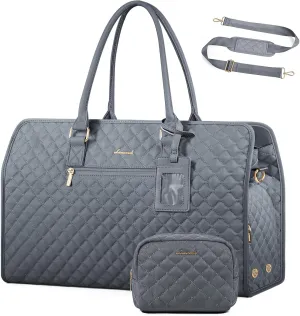 LOVEVOOK Travel Duffle Bag, Weekender Bags for Women with Shoe Compartment, Carry On Overnight Bag With Toiletry Bag, Hospital Bag for Labor and Delivery, Yoga Gym Bag with Wet Pocket, 3Pcs Set