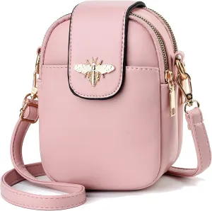 LoZoDo Small Crossbody Bags for Women Trendy Leather Purses and Handbags Designer Cell Phone Bag Wallet Purse with Wide Strap