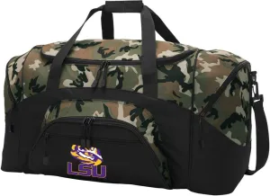 LSU Tigers Duffle Bag Louisiana State University Large Duffel Bag Suitcase (Camo)