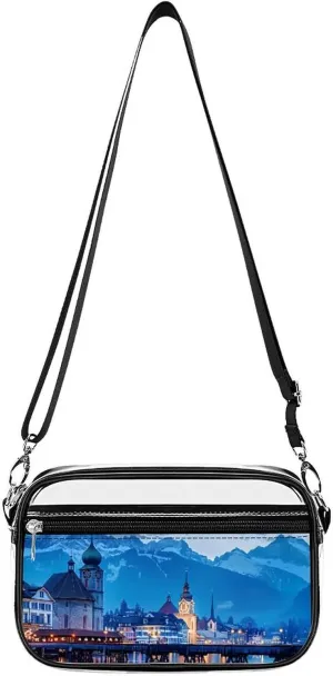 Lucerne Clear Bag PVC Clear Crossbody Purse Bag Transparent Shoulder Handbag with Adjustable Strap