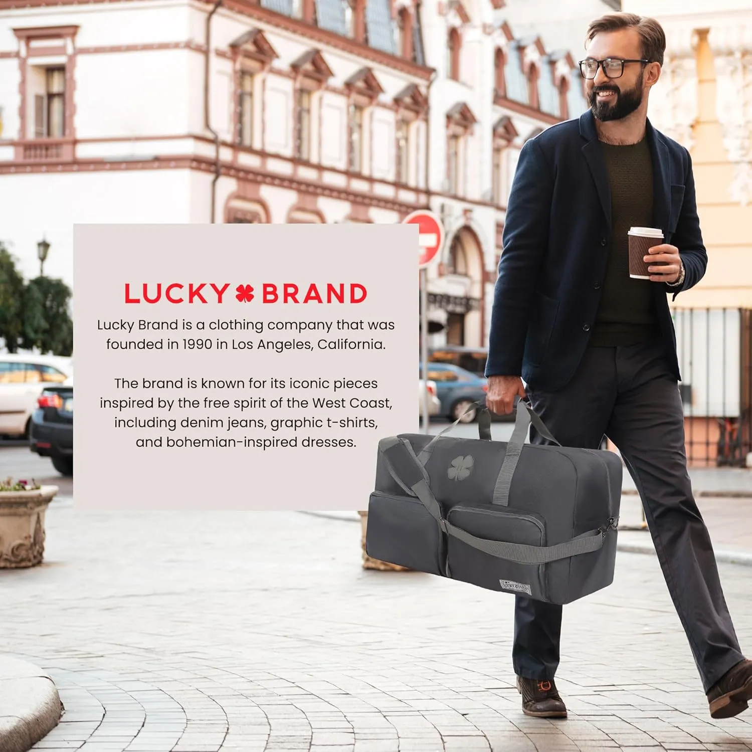 Lucky Travel Duffel Bags 40L, Gym Bag, Travel Bag & Large Duffle Bag for Men, Foldable Overnight Weekender Bags for Women & Men with Adjustable Shoulder Strap