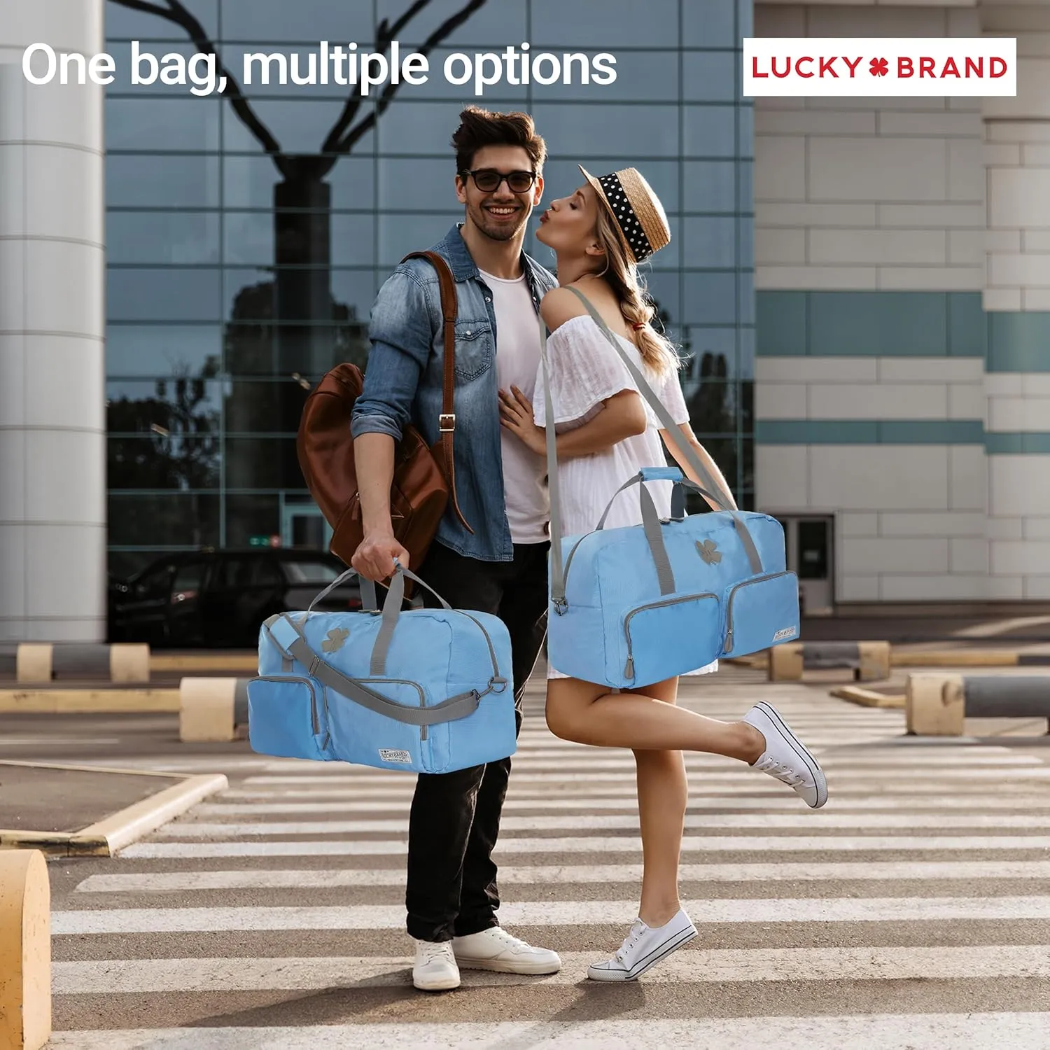 Lucky Travel Duffel Bags 65L, Gym Bag, Travel Bag & Large Duffle Bag for Men, Foldable Overnight Weekender Bags for Women & Men with Adjustable Shoulder Strap,