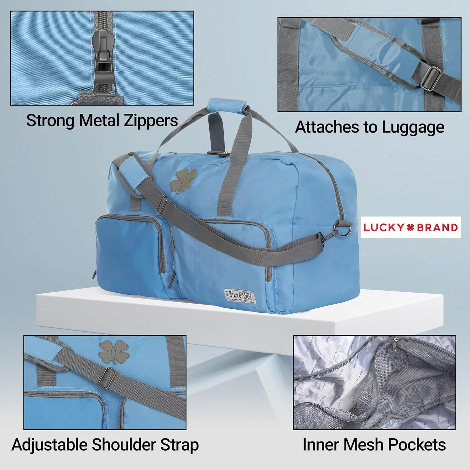 Lucky Travel Duffel Bags 65L, Gym Bag, Travel Bag & Large Duffle Bag for Men, Foldable Overnight Weekender Bags for Women & Men with Adjustable Shoulder Strap,
