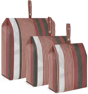 Luggage Space Saver, Organizadores De Maletas Para, Christmas Striped, With Zipper, 3 Set Travel Packing Cubes For Suitcases, Garment Bag Closet Storage