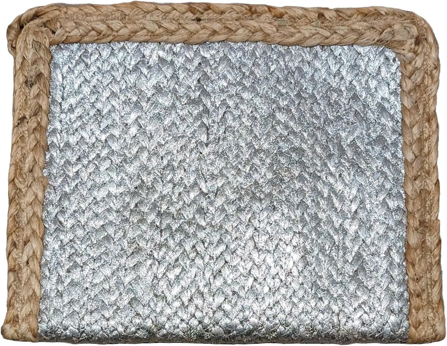 Luna Jute Crossbody Bag Metallic Print Bohemian Hipster Beach Wedding Natural Boho Summer Handcrafted in India Handbag