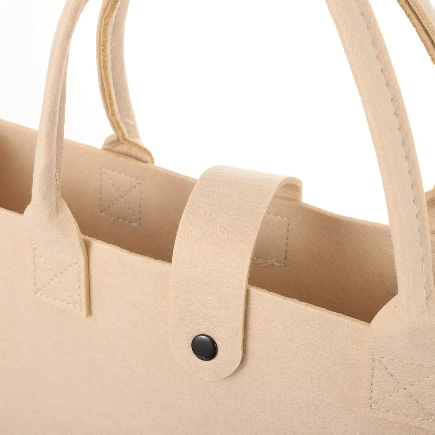 Luxshiny Minimalist Tote Bag Felt Shopping Bags Reusable Grocery Bags Cute Bear Handbag Farmhouse Shoulder Bag Bottle Wine