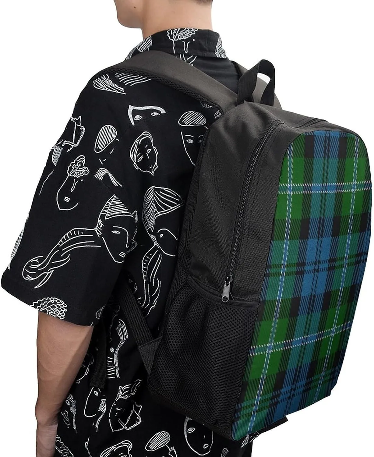 Lyon Clan Family Tartan Backpack Lightweight Waterproof Backpacks Laptop Backpack for Unisex Casual Travel Daypacks Large Capacity