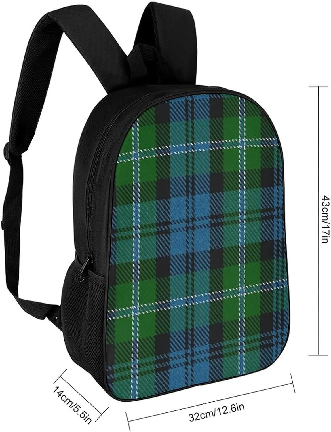 Lyon Clan Family Tartan Backpack Lightweight Waterproof Backpacks Laptop Backpack for Unisex Casual Travel Daypacks Large Capacity