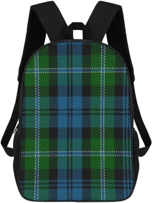 Lyon Clan Family Tartan Backpack Lightweight Waterproof Backpacks Laptop Backpack for Unisex Casual Travel Daypacks Large Capacity