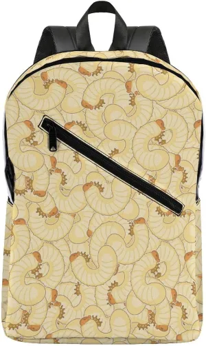 Maggot Beetle Larva Cute Travel Laptop Backpack Casual Daypack with Side Pockets for Book Shopping Work University