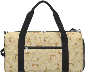 Maggot Beetle Larva Gym Duffle Bag Waterproof Travel Bag Small for Sports and Weekend Getaway