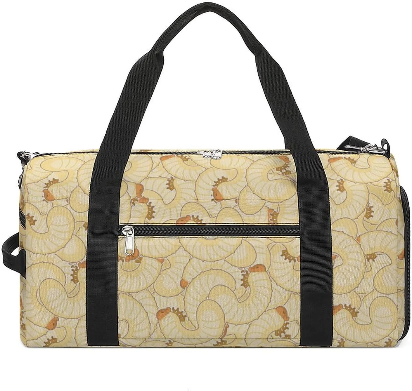 Maggot Beetle Larva Gym Duffle Bag Waterproof Travel Bag Small for Sports and Weekend Getaway