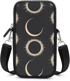 Magnificent Solar Eclipse Pattern Phone Bag Waterproof Phone Crossbody Bag Purse Mini Smartphone Wallet Bag