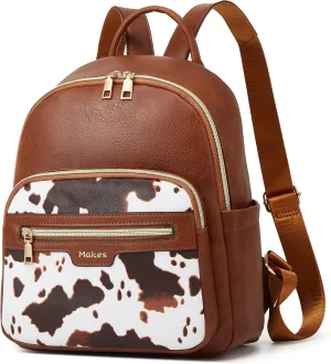 Makes Mini Backpack for Women, Stylish Daypack Purse Handbag Small Casual Daily Travel Bag, Lady Girls Gifts for Work School, 2pcs Sets