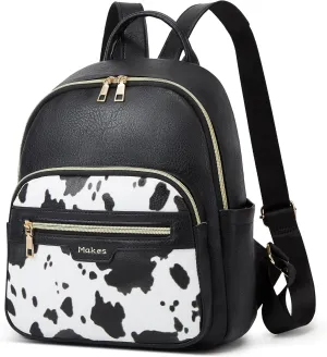 Makes Mini Backpack for Women, Stylish Daypack Purse Handbag Small Casual Daily Travel Bag, Lady Girls Gifts for Work School, 2pcs Sets