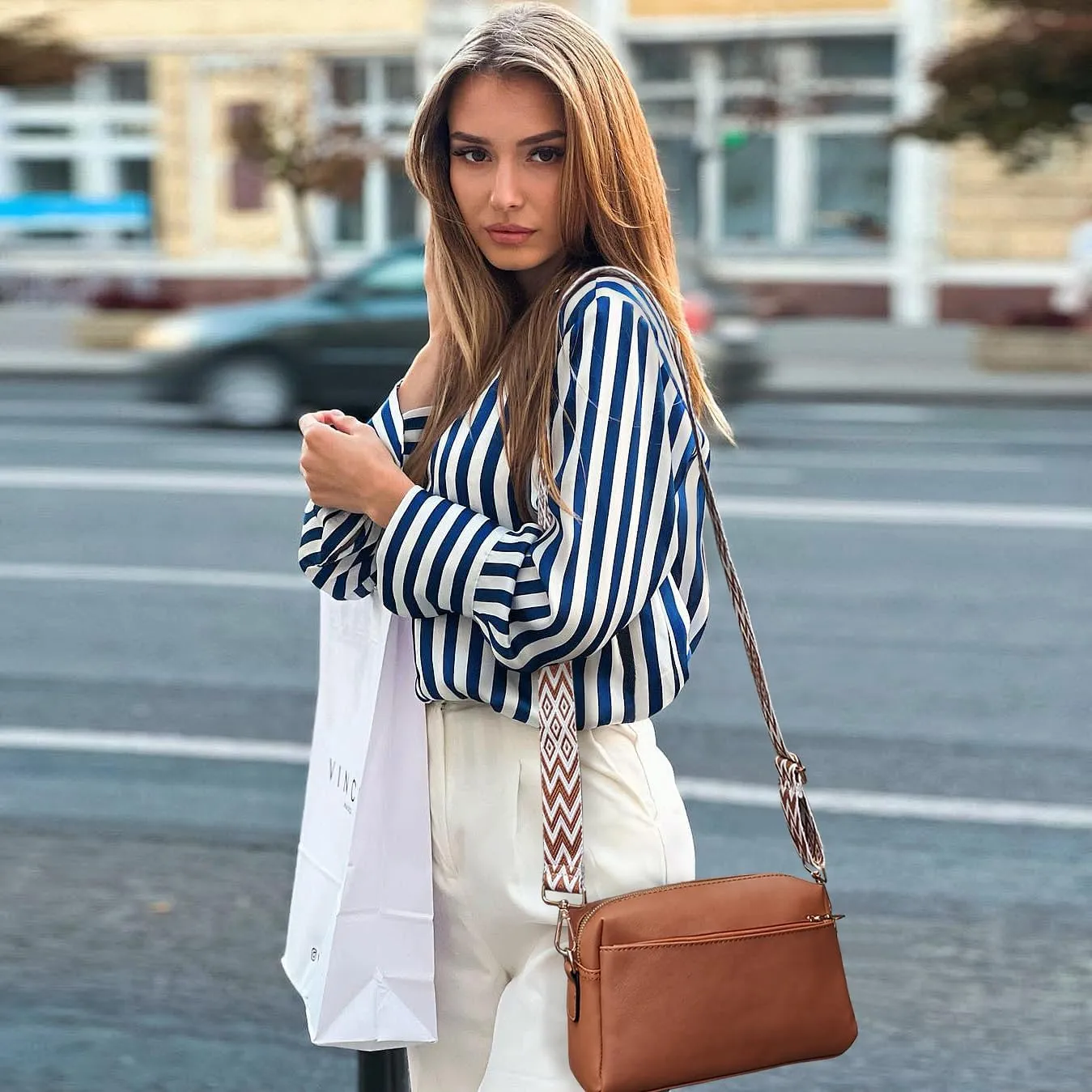 Makes Small Sling Bag for Women, Vegan Leather Fanny Pack Crossbody Bags for Women, Chest Bag With Wide Strap