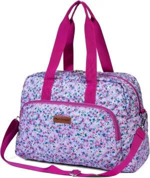 Malirona Foldable Gym Travel Duffel Bag Tote for Spirit Airlines Carry on Bag Carry-on Bag for Travel, Gym, Work, Weekender Overnight for Women and Girls (Light Purple)