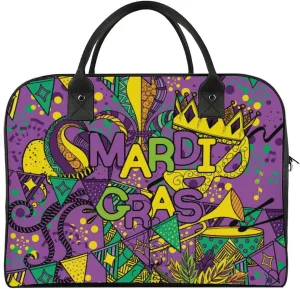 Mardi and Gras Carnival Mask Duffle Bag for Travel Crossbody Sports Tote Gym Bag Shoulder Weekender Overnight Bag