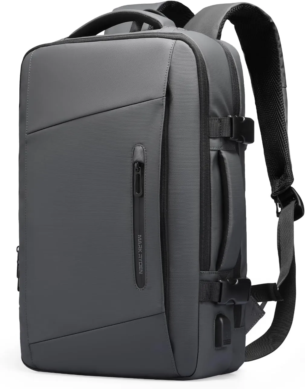 Mark Ryden Business Backpack for Men and Women, Expandable Travel Backpack, Waterproof Travel 25L-40L fit 17 Inch Laptop Backpack with USB Charging Port, Carry on Flight Approved Computer Backpack