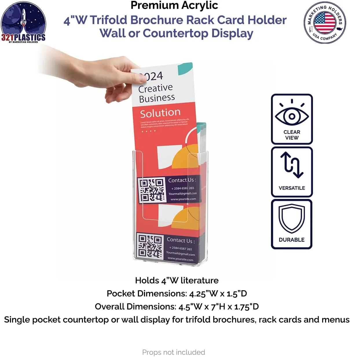 Marketing Holders Milk Bags Storage Holder with Hardware 4 Inch Wide Wall Mountable Space Saving Grab and Go Clear Acrylic Caddy Perfect for New Moms