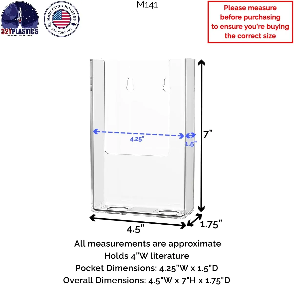 Marketing Holders Milk Bags Storage Holder with Hardware 4 Inch Wide Wall Mountable Space Saving Grab and Go Clear Acrylic Caddy Perfect for New Moms