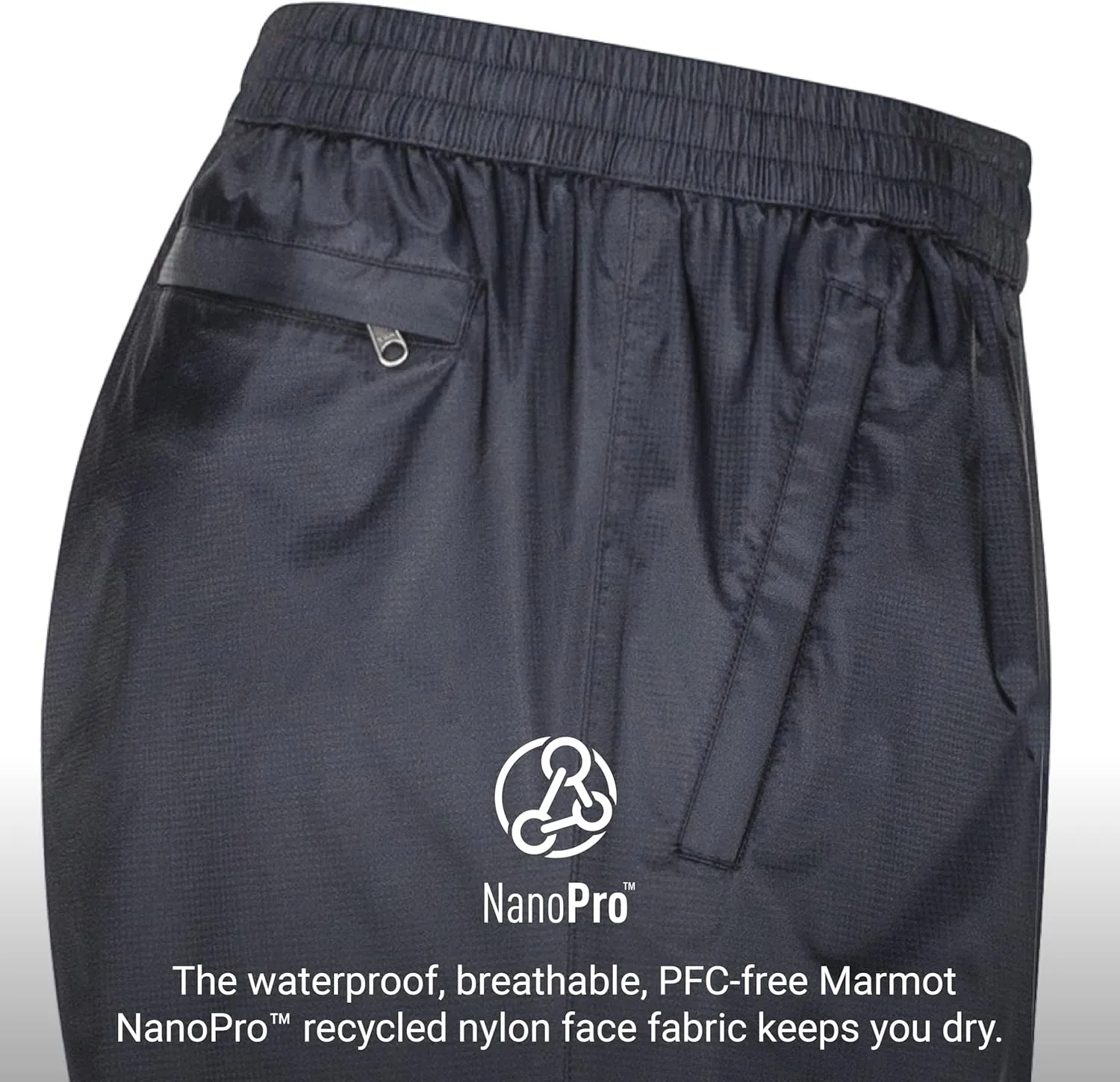 MARMOT Men's Precip Eco Waterproof Rain Pant - 100% Recycled, Breathable, Lightweight, Packable Protection
