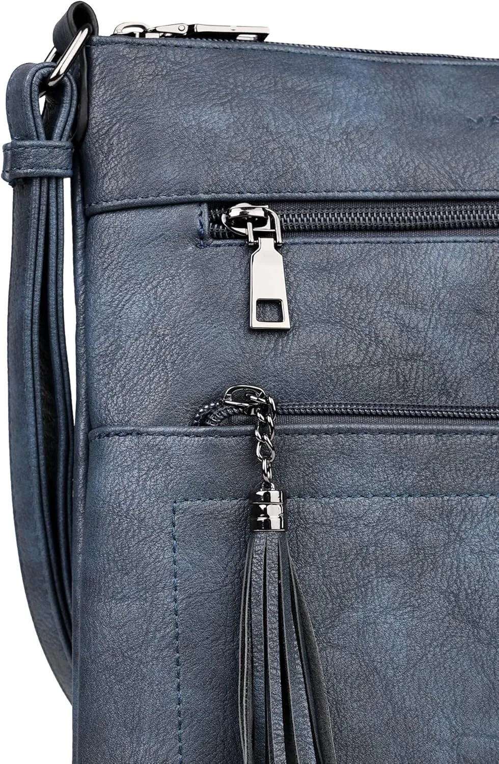 MASINTOR Crossbody Purses for Women, Multi Pocket Casual Crossbody Bag, Adjustable Strap Shoulder Bag with Tassel